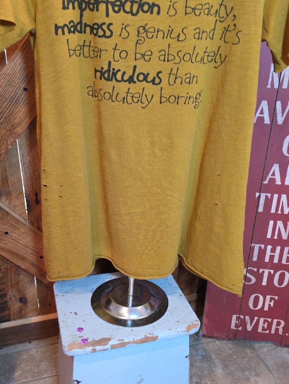 149p Mustard Short Sleeve Graphic Tee - Women - Picture 5 of 10